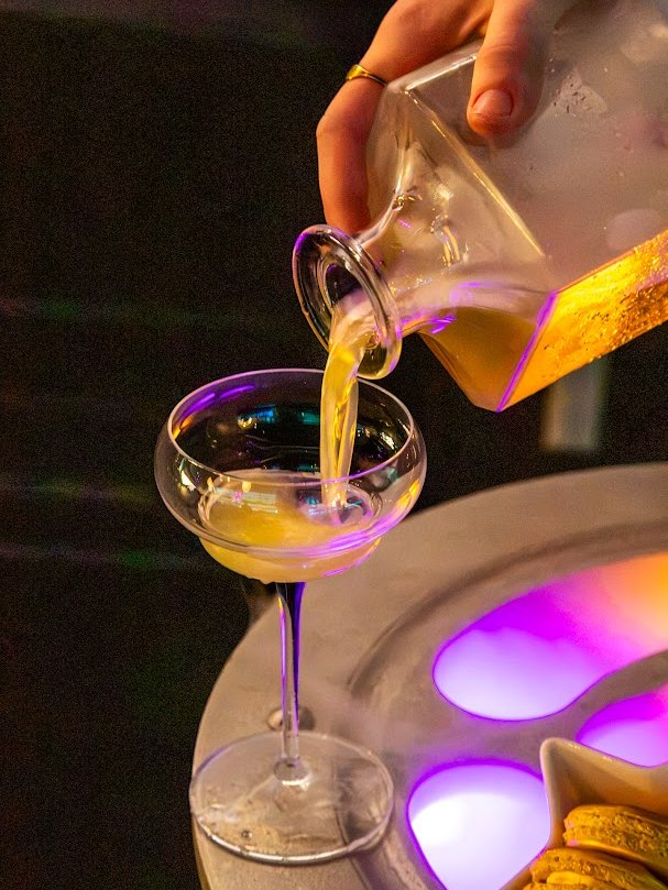 A cocktail poured at Space Bar in Pittsburgh